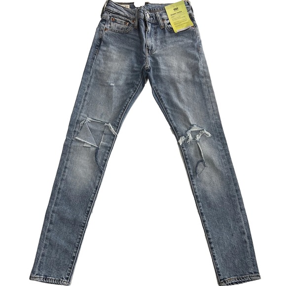 Levi's Other - Levi's Premium Skinny Taper Flex Distressed Blue Jeans Men's Size 27x30 NEW